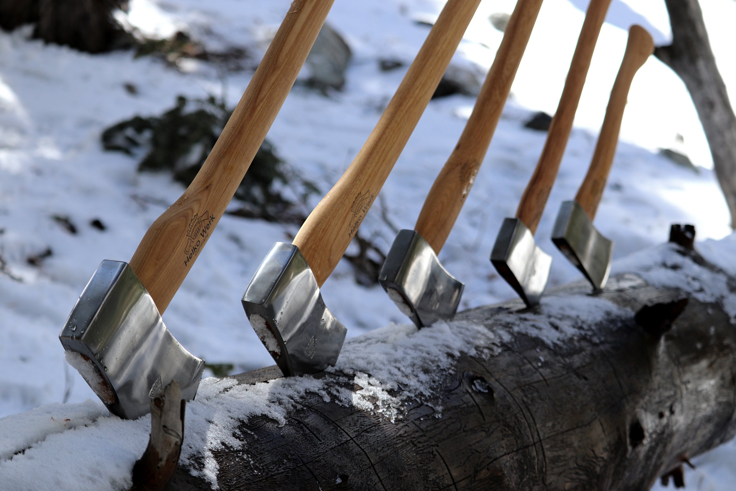 Classic Collection — 9 Helko Classic Axes with Leather Sheaths